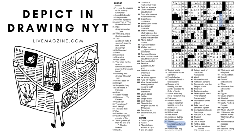 depict in drawing NYT