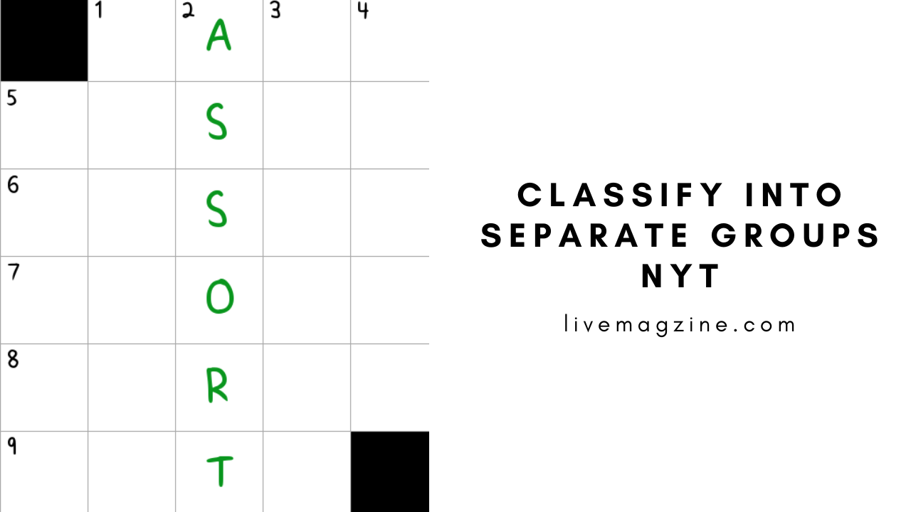 ﻿Classify into Separate Groups NYT