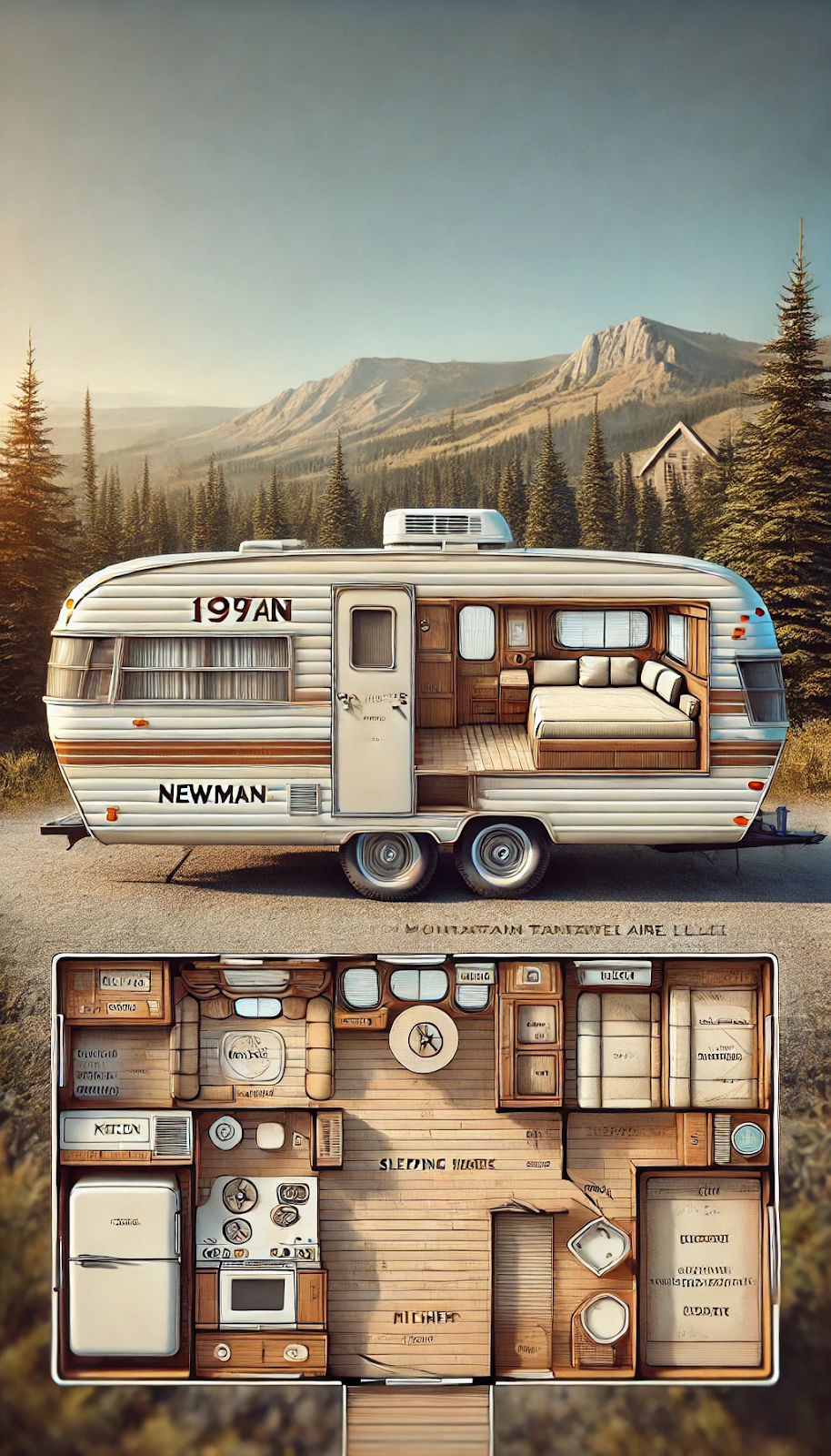 91 Newman Mountain Aire Travel Trailer Ground Plan