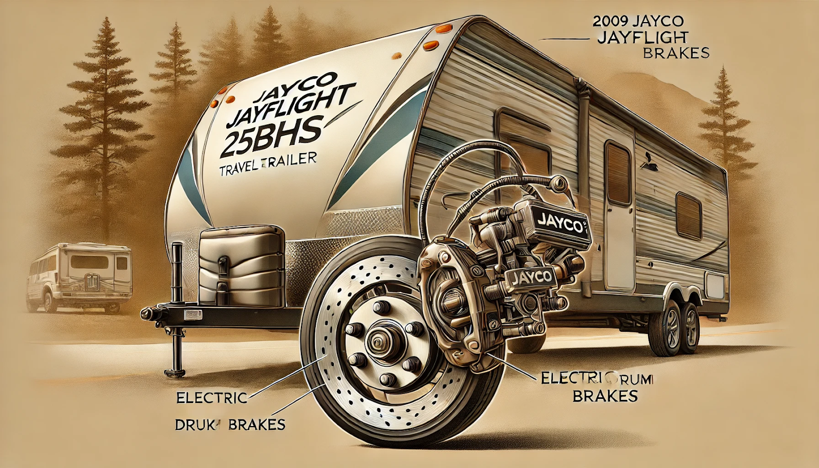 2009 Jayco Jayflight 25BHS Travel Trailer Brake Specs