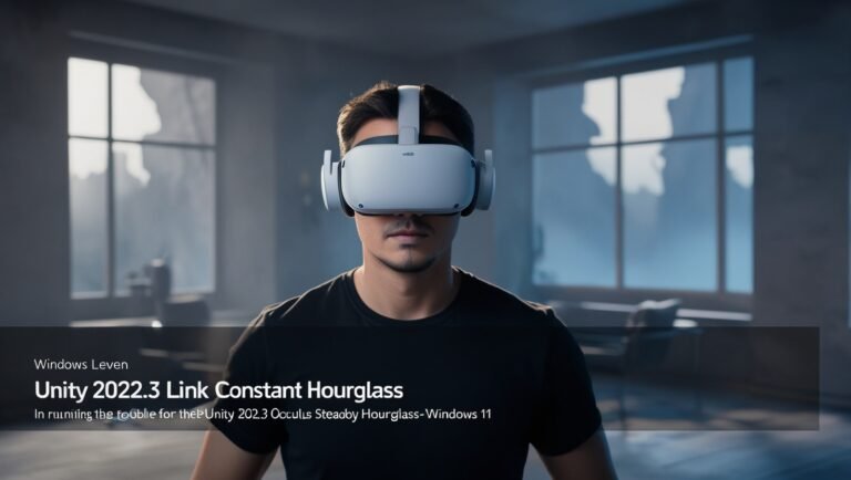 Unity 2022.3 oculus link constant hourglass windows 11