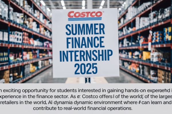 Costco Summer Finance Internship 2025