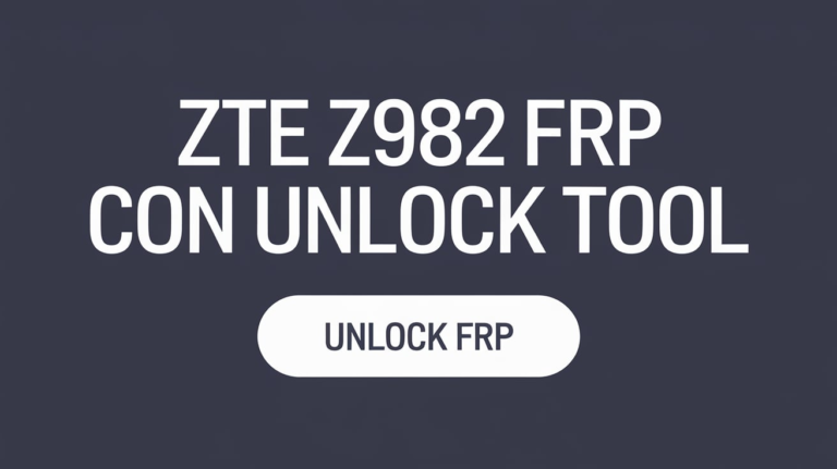 ZTE Z982 FRP CON Unlock Tool